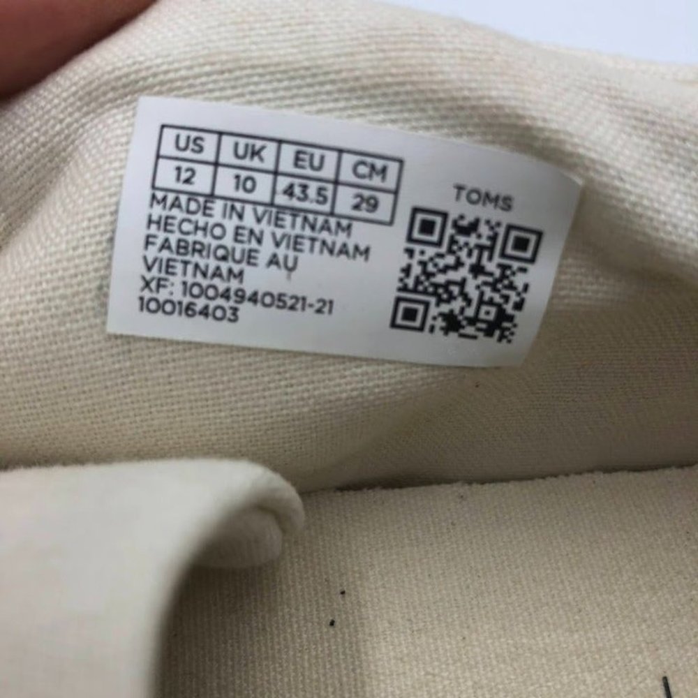 Tom's Women's Off White Canvas Sneakers Lace Up Size US 12 Everyday Casual - Picture 9 of 13